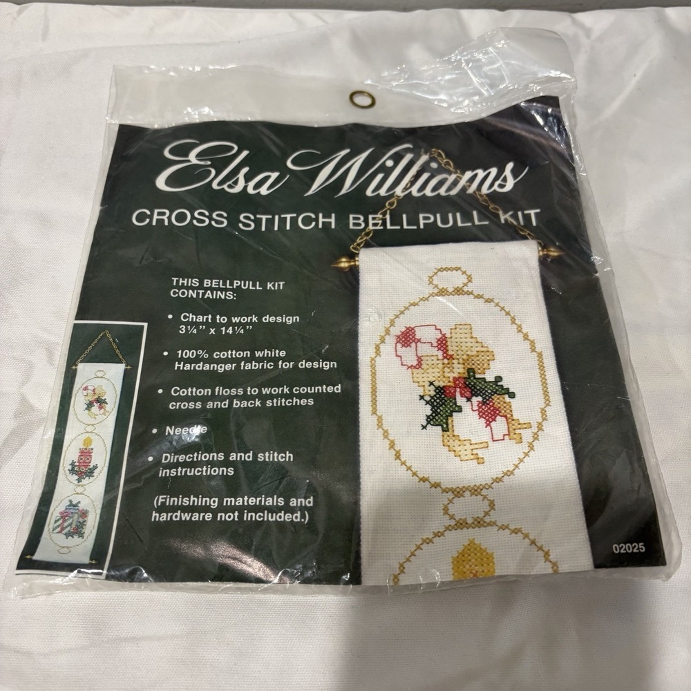 Elsa Williams Bell Pull Cross Stitch KIT #‎ 02025 Christmas Holiday Gift Candle